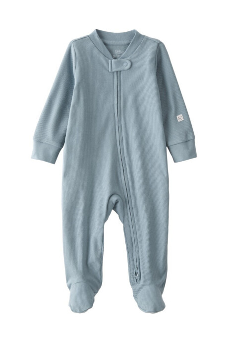 Pijama una pieza de algodón orgánico con pie Sin color