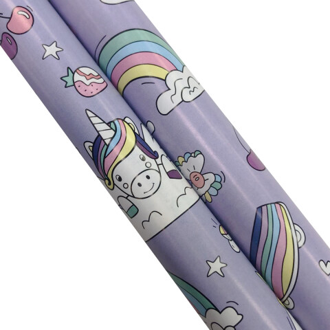 Pack x 2 Papel de Regalo Unicornio
