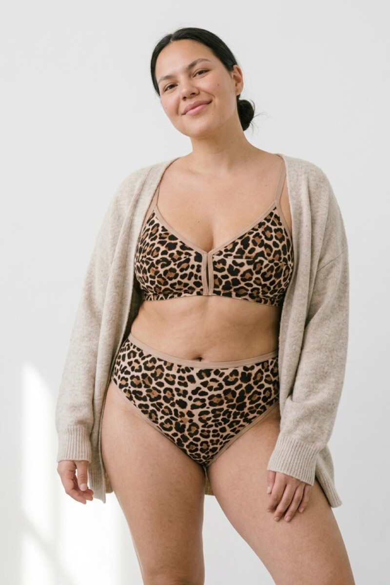 Soutien Comfort ECO – Copa soft sin aro, soporte amplio y adaptable Animal Print