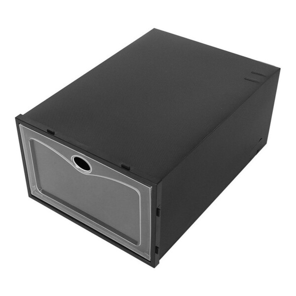 Cajas Estantes Organizador Rack Zapatos Zapatera Apilabl X48 Color Variante Negro