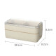 Bento box 1000ml con cubiertos beige