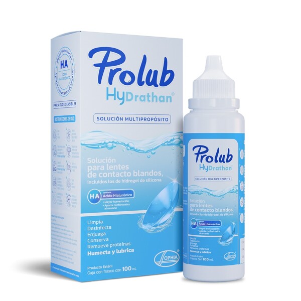 Solución Multipropósito Prolub HyDrathan 100 mL para Lentes de Contacto Solución Multipropósito Prolub HyDrathan 100 mL para Lentes de Contacto