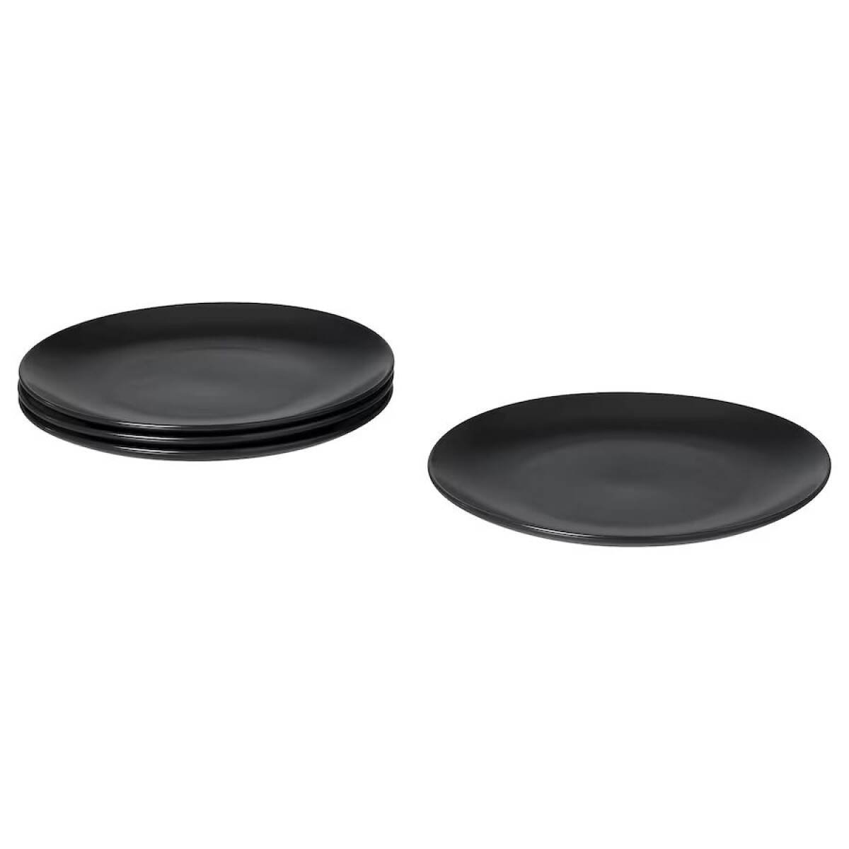 PLATO DE MESA CERAMICA D26CM IBIZA NEGRO 