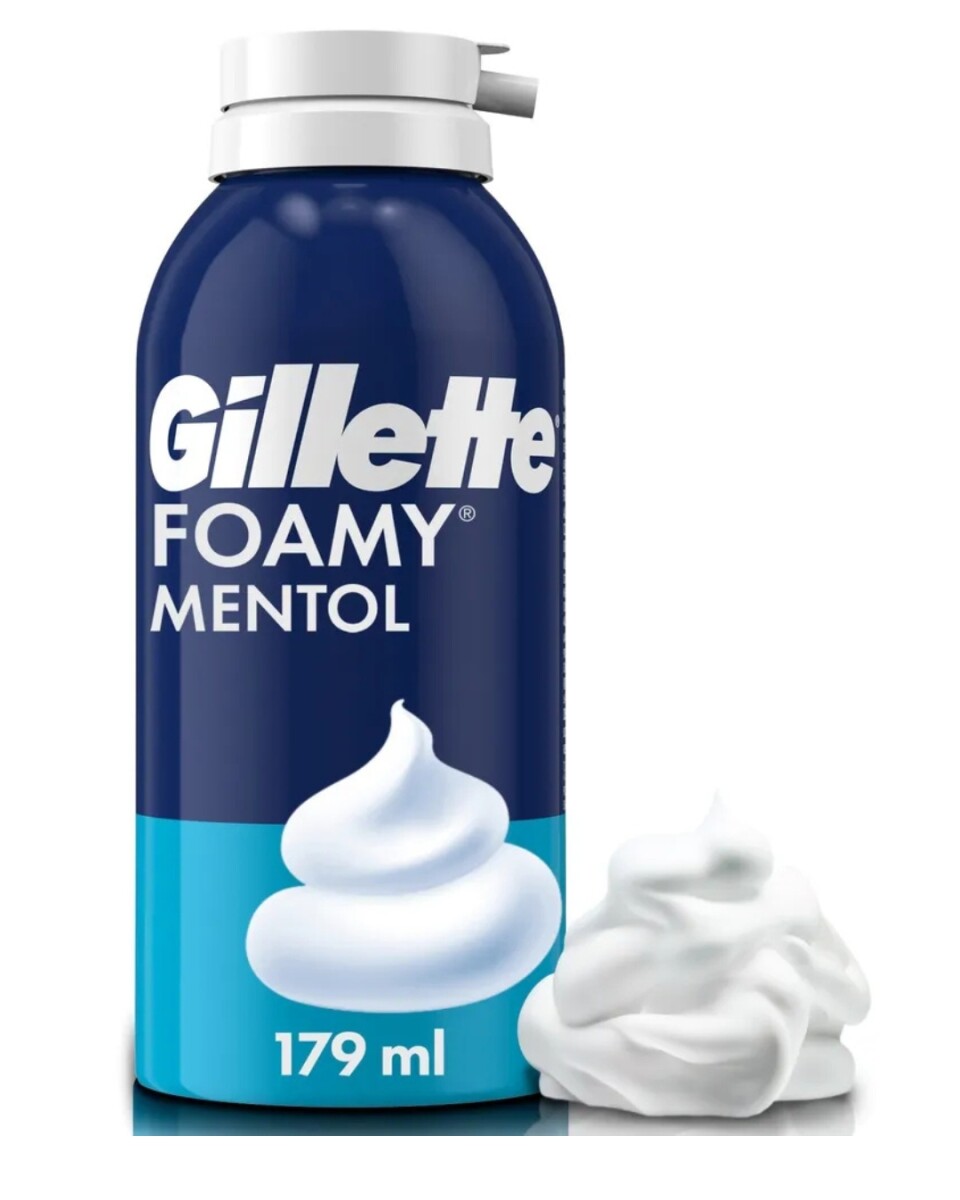 Gillette Espuma de Afeitar Foamy Mentol 179 ml – Protección y Frescura