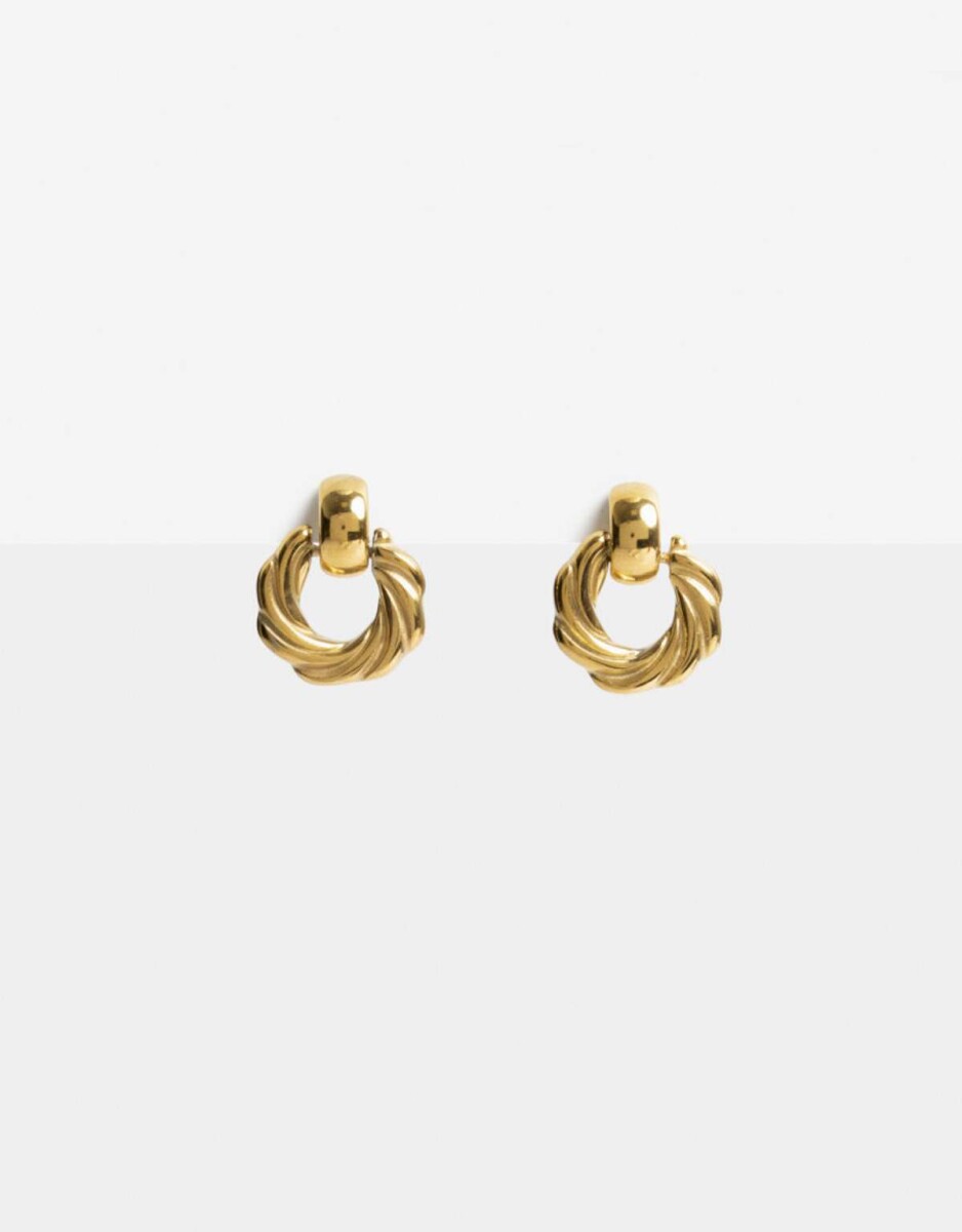 Aros Cortos Acero - Dorado 