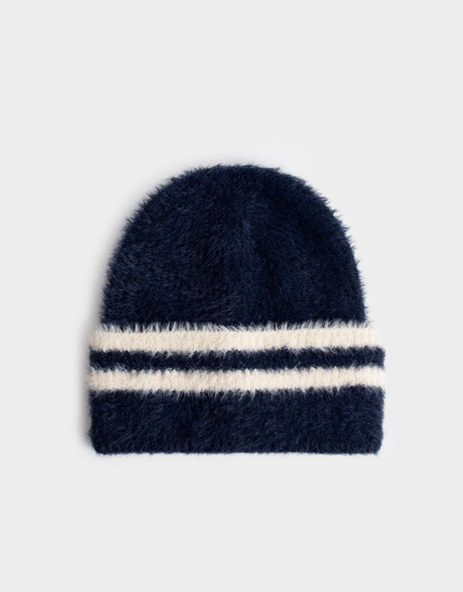 Gorro Peluche Bordado - Azul Marino 
