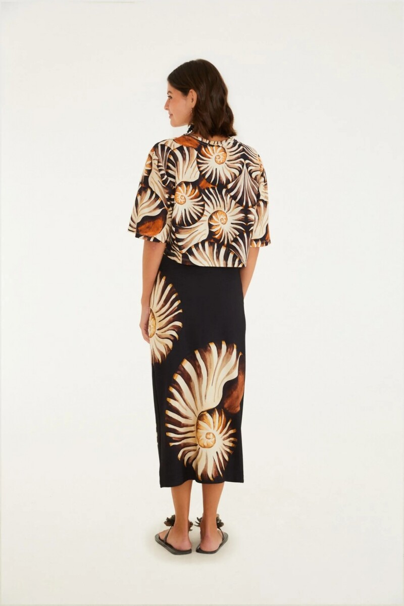FALDA MIDI Negro