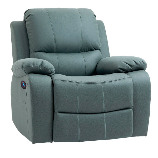 Poltrona Sillón Reclinable Like Con Usb SILLON CUERINA VERDE RECLINABLE ELECTRIC