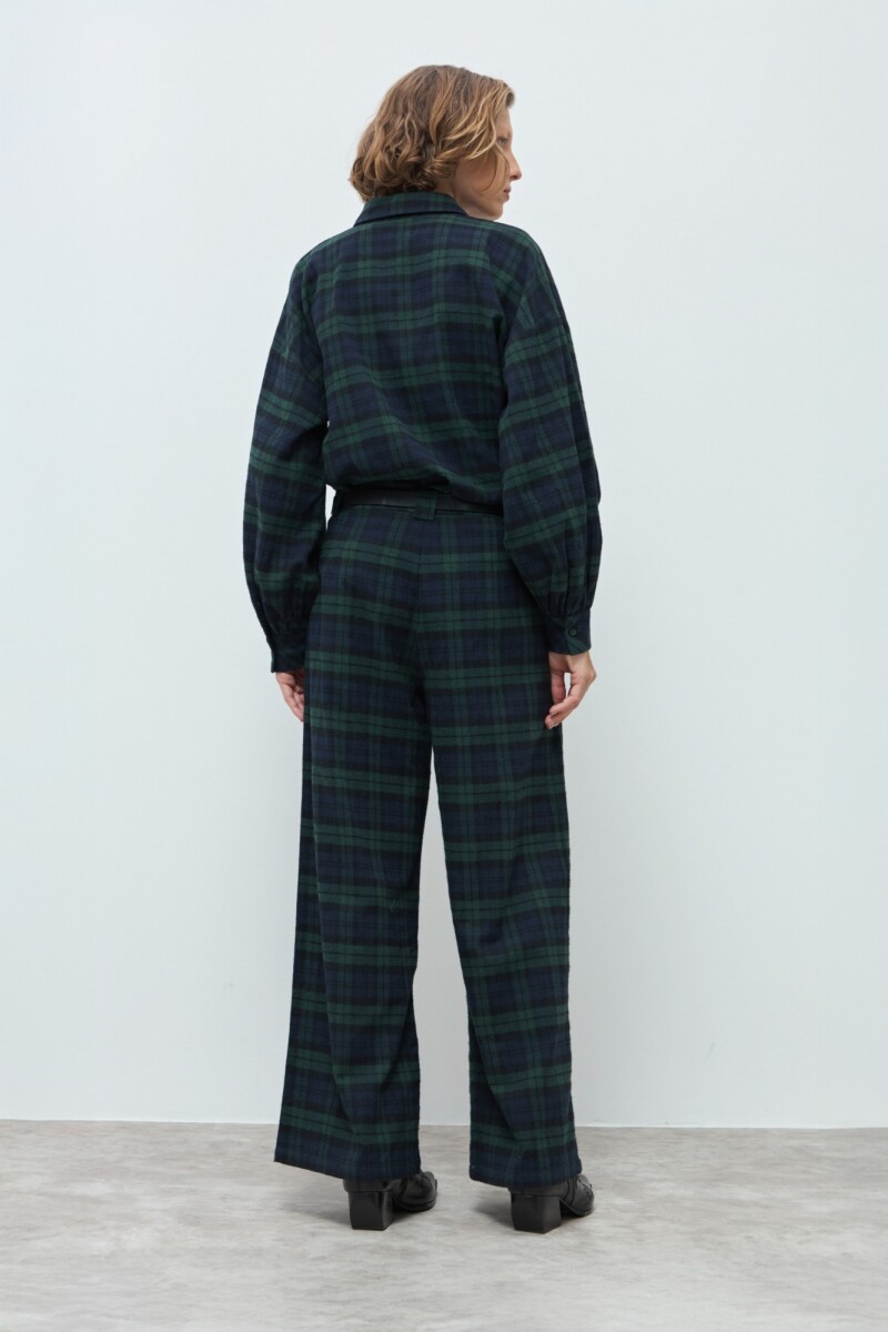 Pantalón tartán verde ingles