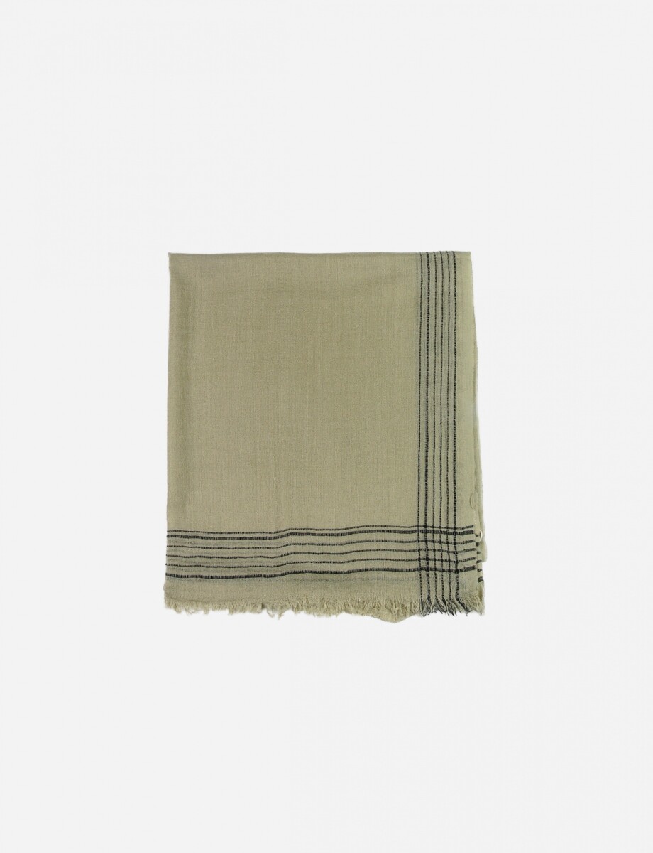 Pashmina lino detalles - verde pastel 