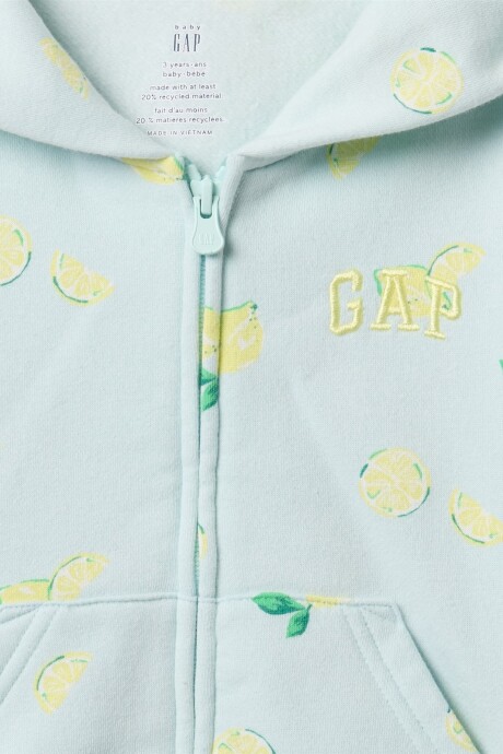 Buzo Canguro Con Cierre Logo Gap Toddler Niña Azul