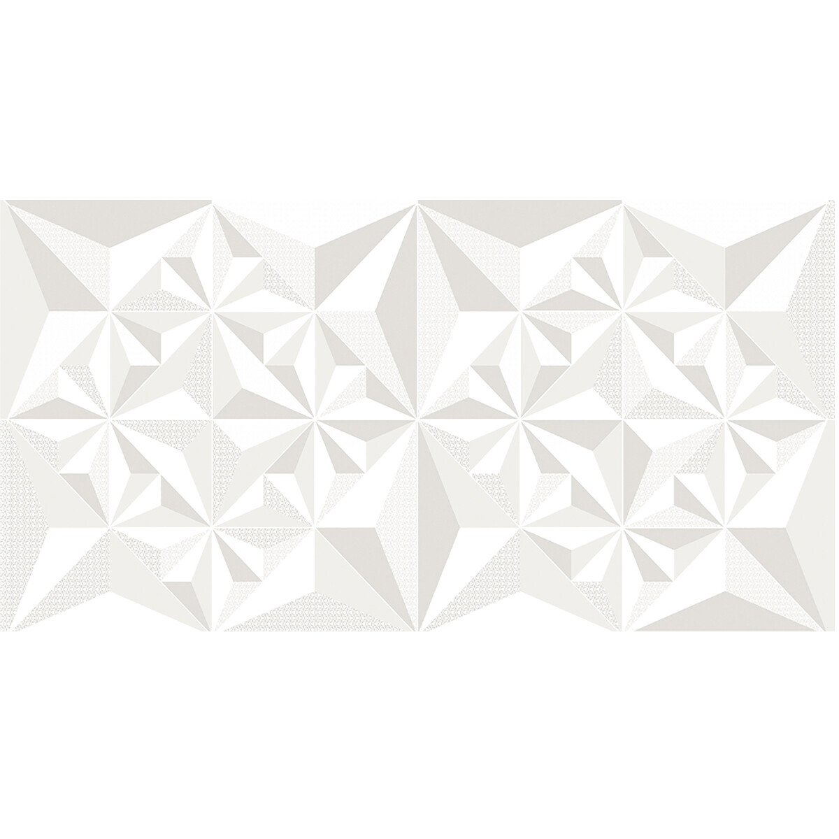 Semi Gres Blanco Satinado Decorado Relieve 63X120Cm Pared 