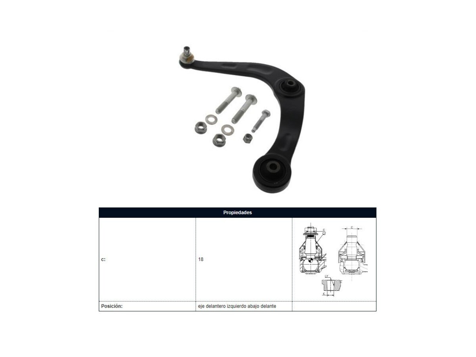 Parilla De Suspension Delantera Peug 206/Hoggar/207 98-25 Izq 