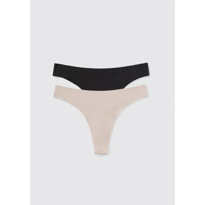 CALCINHA FEM PRETO/BEGE