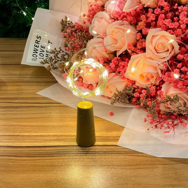 Set Luces Led Guirnalda 2 Metros X10 Corcho Botella Vino Set Luces Led Guirnalda 2 Metros X10 Corcho Botella Vino