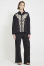 Camisa bordada Negro
