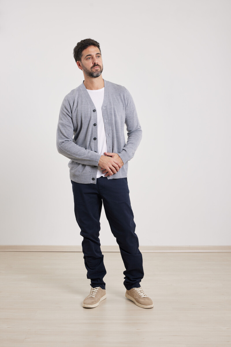 CARDIGAN HARRINGTON URBAN - Gris Medio Melange 
