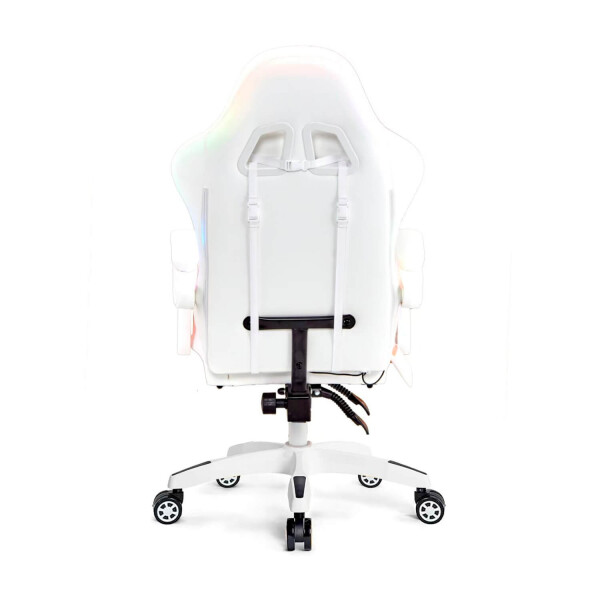 Silla Gamer IMBACK IBK-GAM004 | LED RGB, Reclinable, Ergonómica y con Apoyapies Blanco Silla Gamer IMBACK IBK-GAM004 | LED RGB, Reclinable, Ergonómica y con Apoyapies Blanco