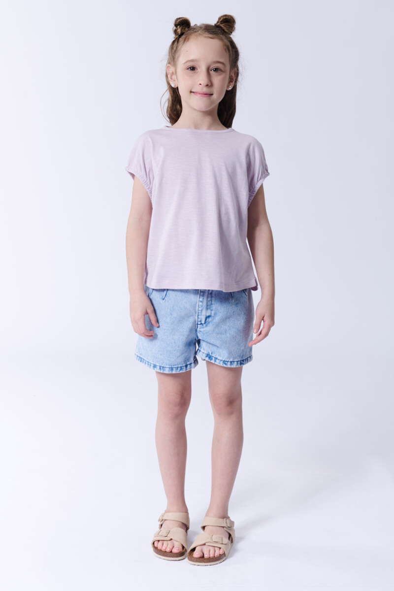 Remera crop Lila
