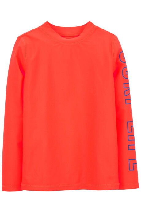 Remera de baño manga larga con protección UPF 50+ estampa surf Sin color