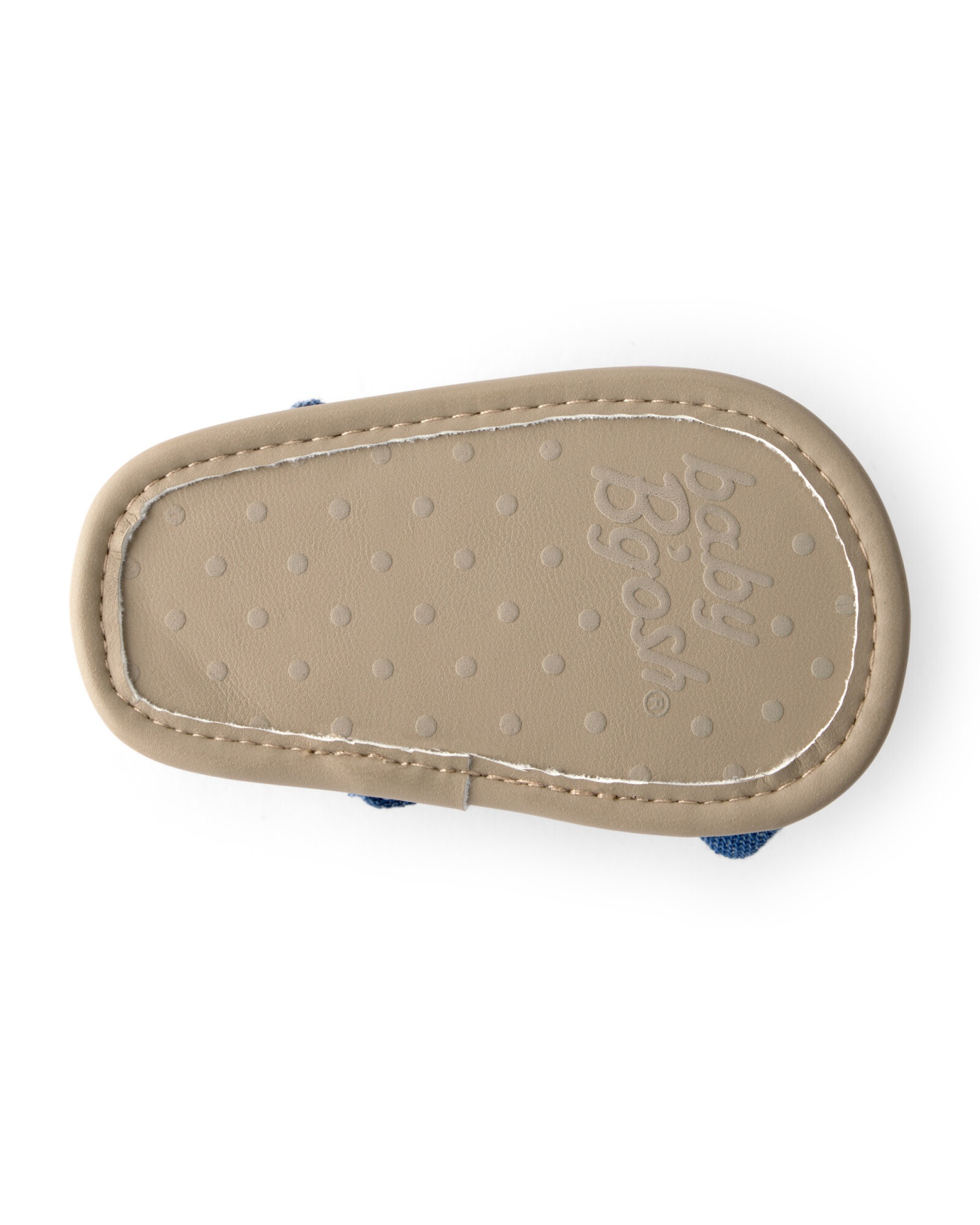 Sandalias azules con velcro y moño Sin color