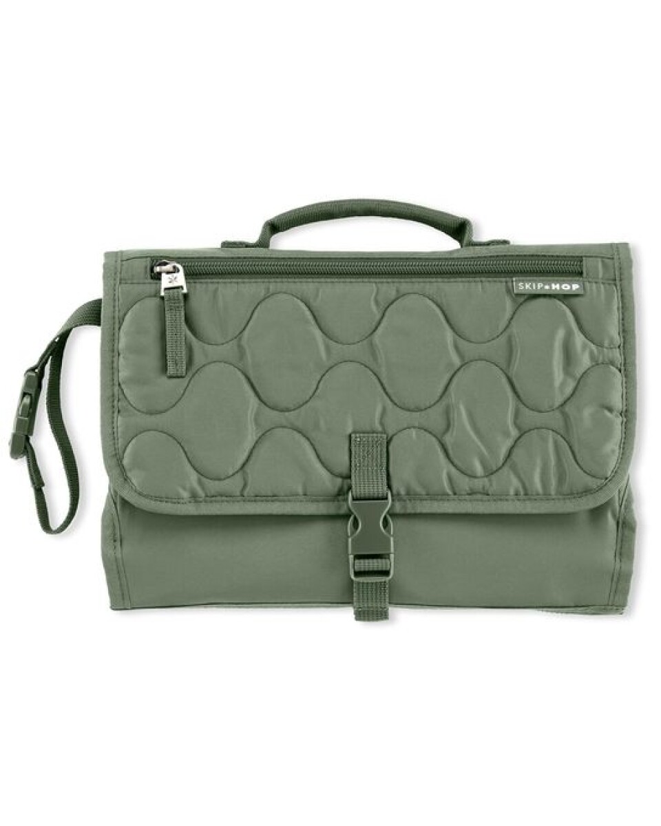 Cambiador portatil XL skip hop - verde capitoneado 