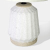 LAMPARA BEIGE C/BASE CERAMICA BLANCA P/MESA Unica
