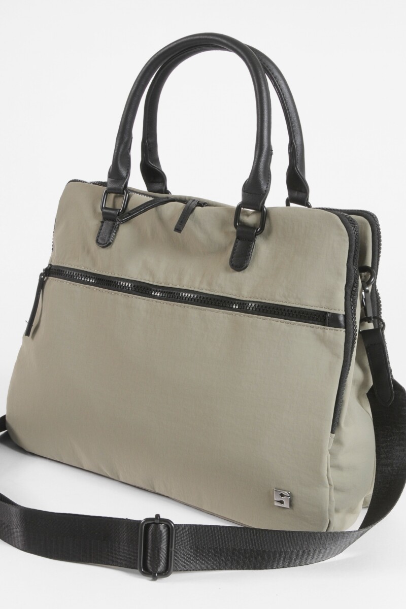 Briefcase para laptop con correa verde