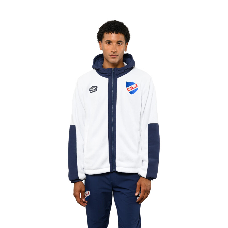 Campera Umbro De Polar Explor Hombre NU143106 Blanco-azul
