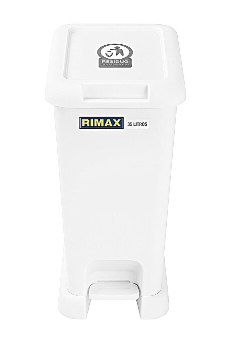 Basurero Con Pedal 35l Blanco Basurero Con Pedal 35l Blanco