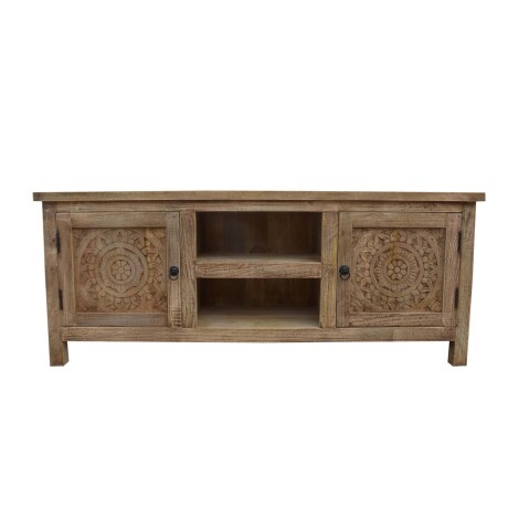MUEBLE PARA TV MADERA-DE-MANGO NATURAL-BEIGE INDIA NATURAL