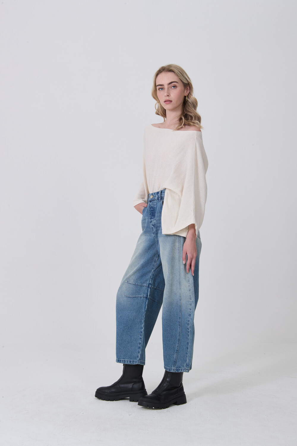 Pantalon Rynara Azul Grisaceo