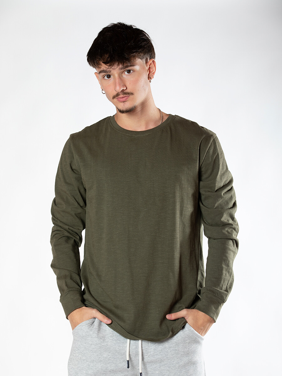 T-SHIRT ML ROLAN DIXIE - Militar 