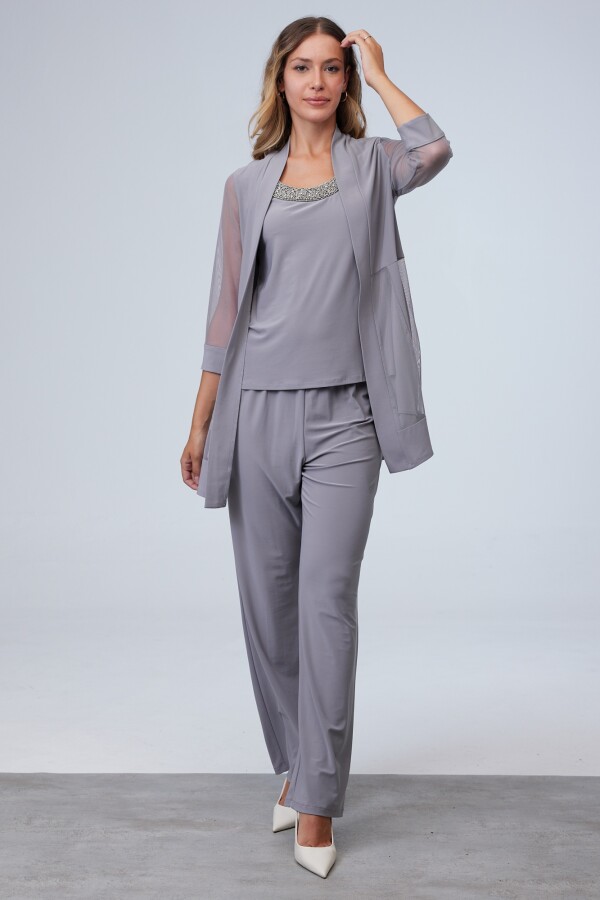 Set Chaqueta, Blusa & Pantalón TOSTADO