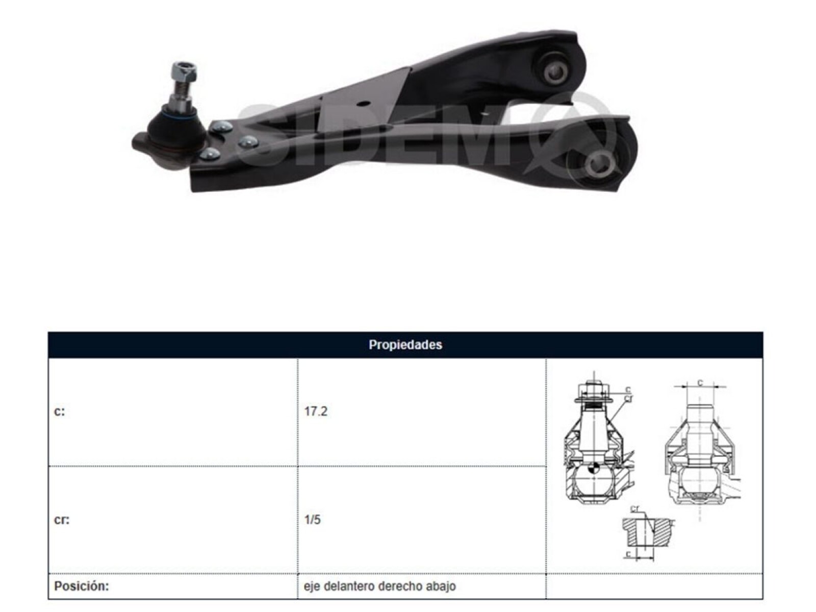 Parilla De Suspension Del Renault Duster/Oroch/Captur 11-25 Der 