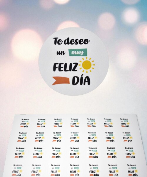 Stickers feliz dia plancha DISEÑO 6