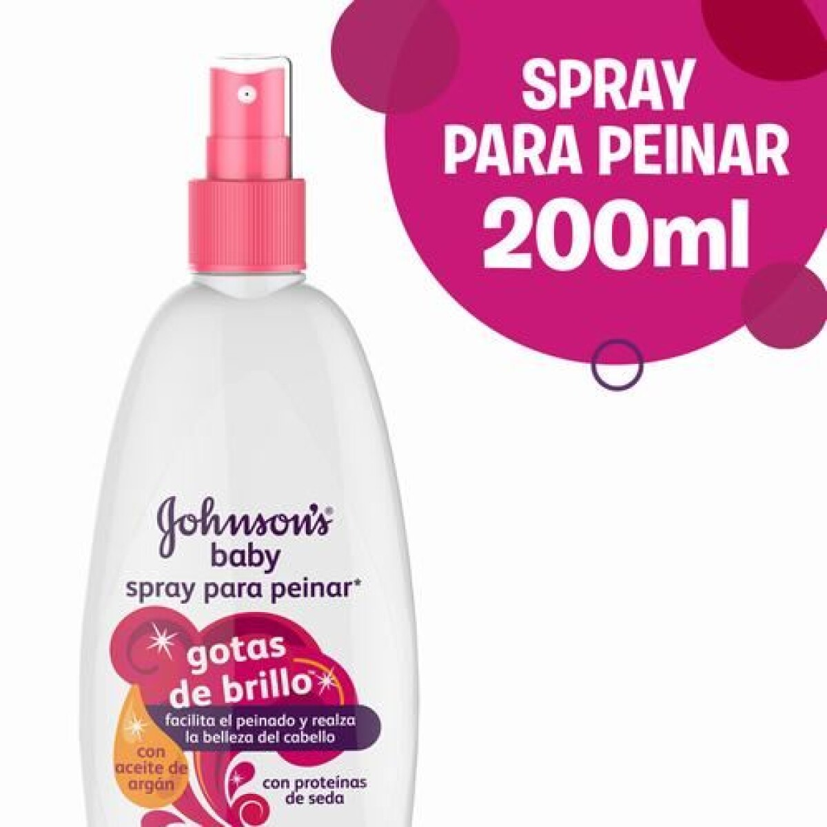 Spray Baby Johnson & Johnson Gotas de Brillo 200 ml – Cabello Infantil Suave