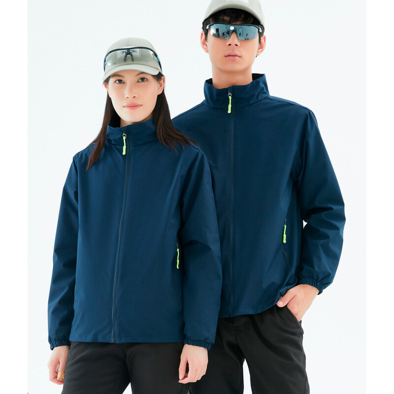Campera Rompeviento e Impermeable Elastizada Unisex Azul