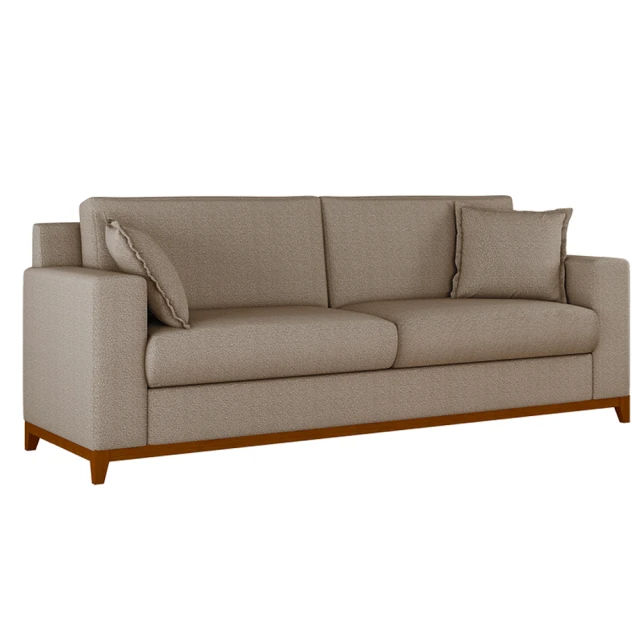 Sofá sillón 3 cuerpos - patas en madera beige