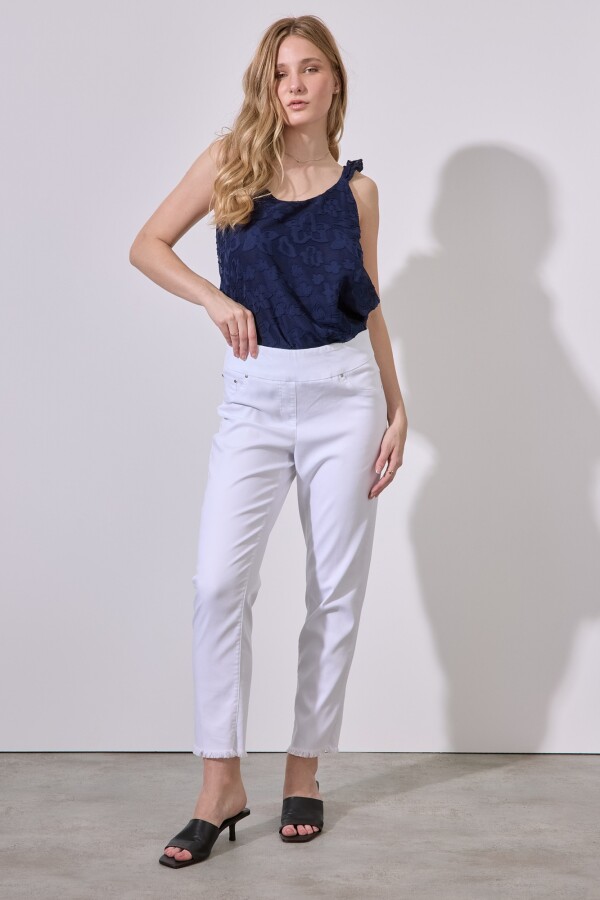 Jegging Tencel Ankle Flecos BLANCO