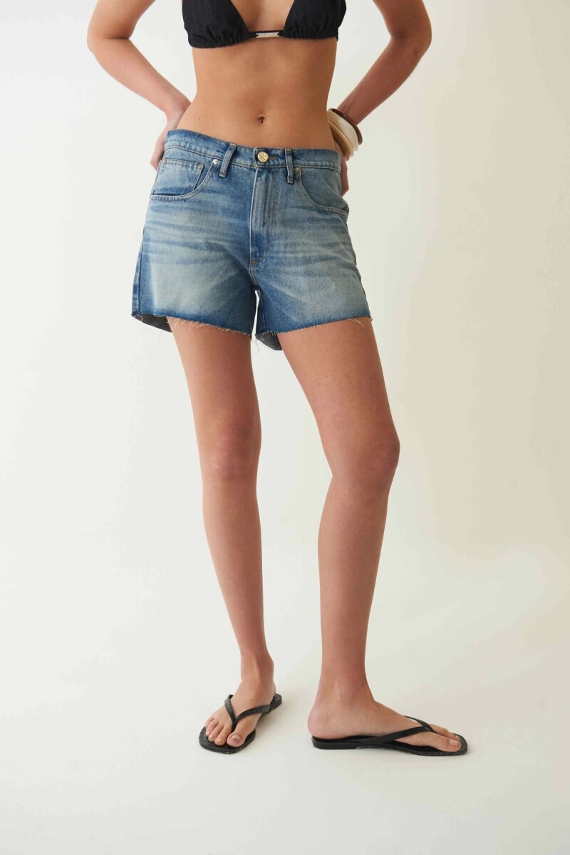 SHORT TEXAS MATIZADO Azul