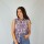 Camisa Sin Mangas Leaves Flower Blue
