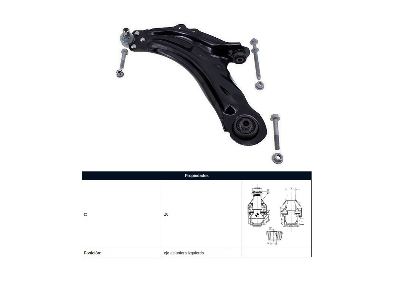 Parilla De Suspension Delantera Renault Kangoo 18-25 Izq 