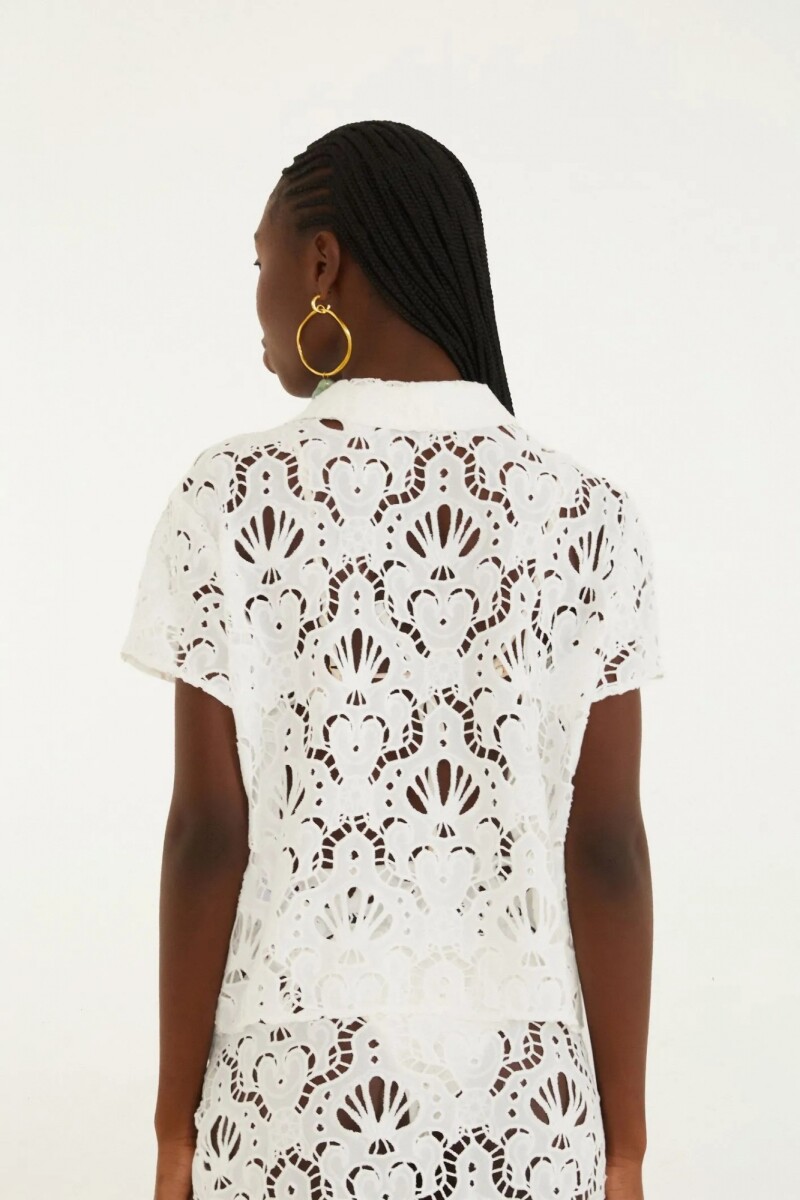 CAMISA ENCAJE Blanco