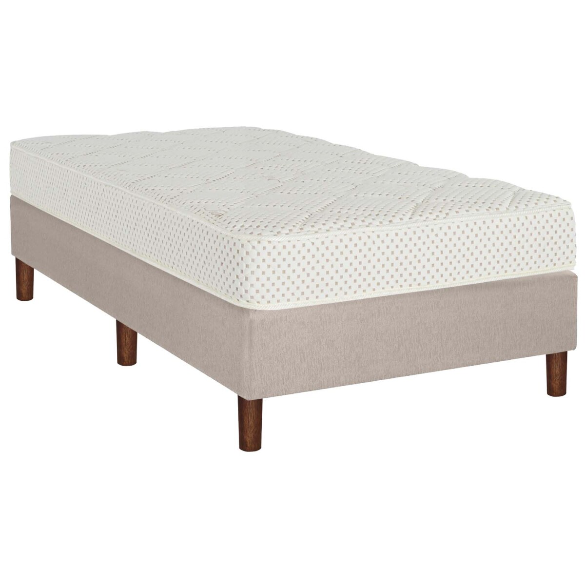 SOMMIER - 1 PLAZA Y MEDIA ESPUMA ALTA DENSIDAD IVORY 20CM ALTURA 