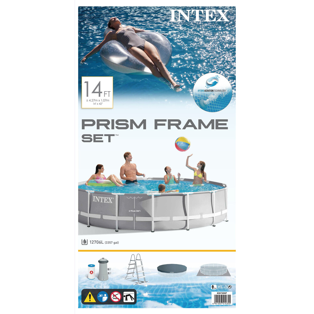 PISCINA ESTRUCTURAL INTEX ACERO GRIS 4,27M