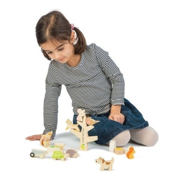 Tender Leaf Toys Apilar Animales Juguete Madera Niños Tender Leaf Toys Apilar Animales Juguete Madera Niños