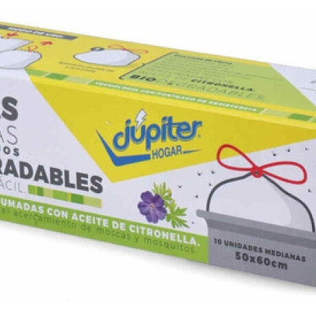 BOLSAS PARA RESIDUOS JUPITER 50X60 FRAGANCIA CITRONELLA X10 UDS BOLSAS PARA RESIDUOS JUPITER 50X60 FRAGANCIA CITRONELLA X10 UDS
