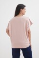 Remera con aplique Rosa Palido
