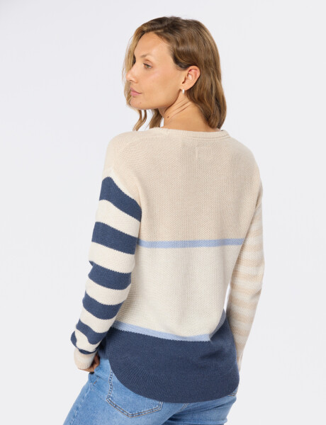 BUZO TEJIDO RAYADO Beige